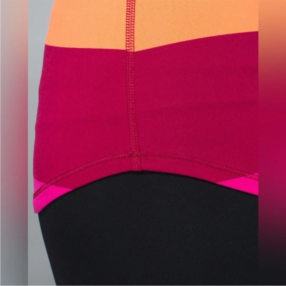 Lululemon Refresh Racer Tank Top Luon Light Blossom Stripe Bumble Berry Ghost